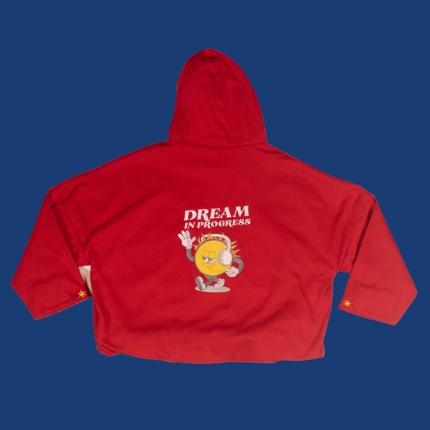 Boxy fit Hoodie "Dream In Progress" Rojo