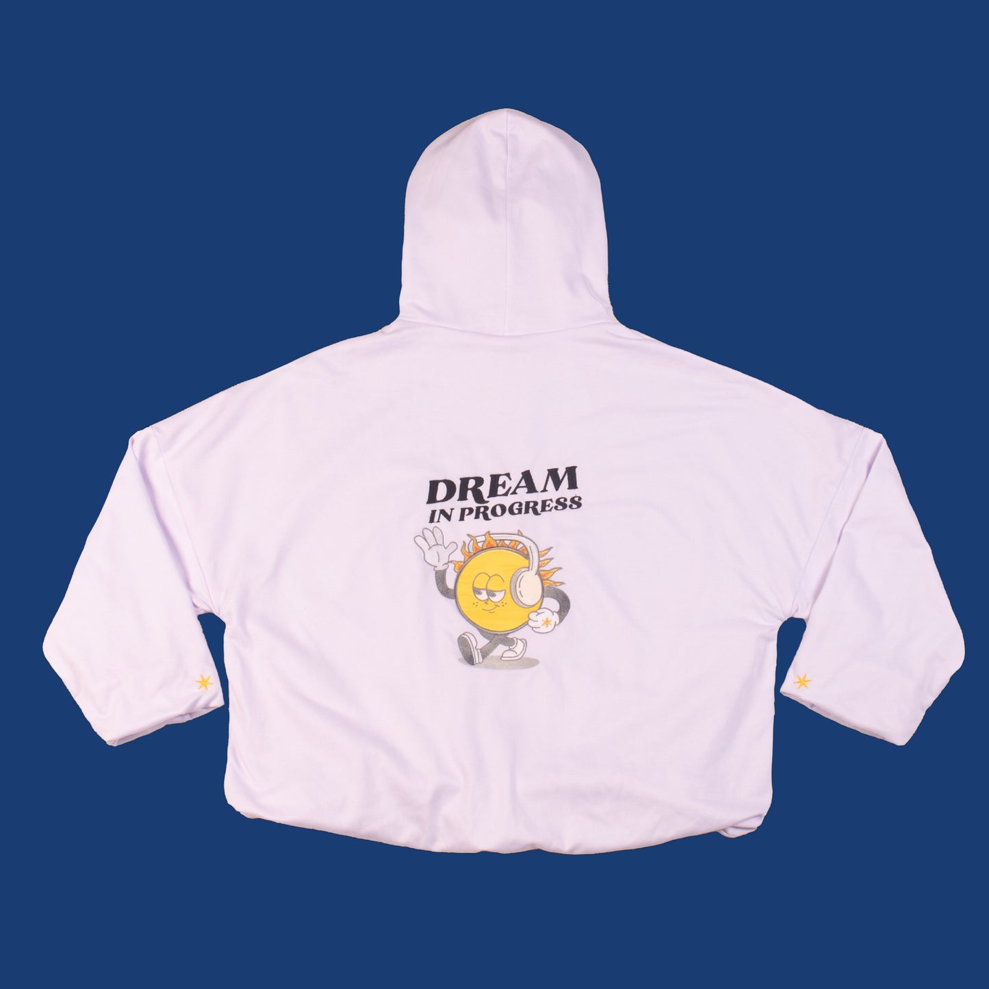 Boxy fit Hoodie "Dream In Progress" Blanco